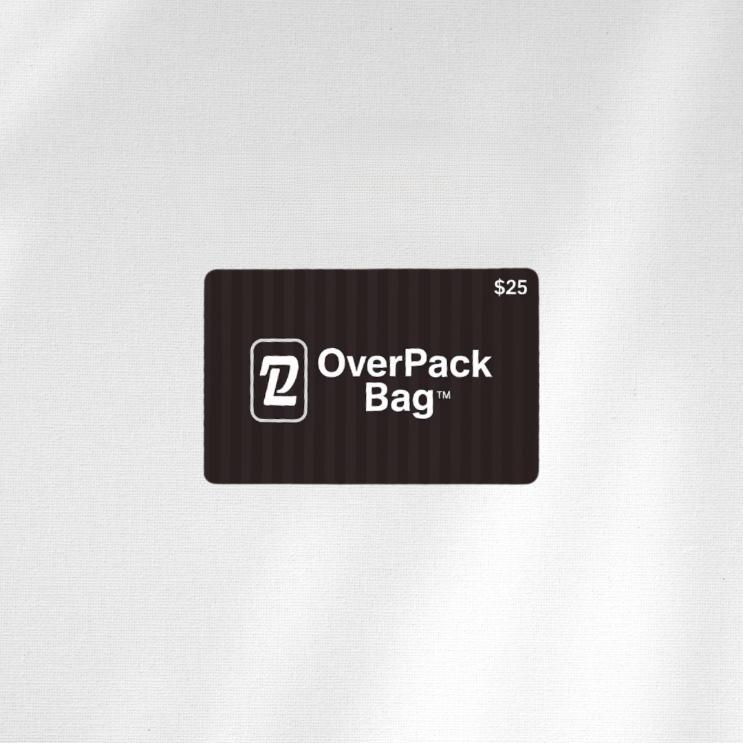 25$ Gift Card OverPack Bag