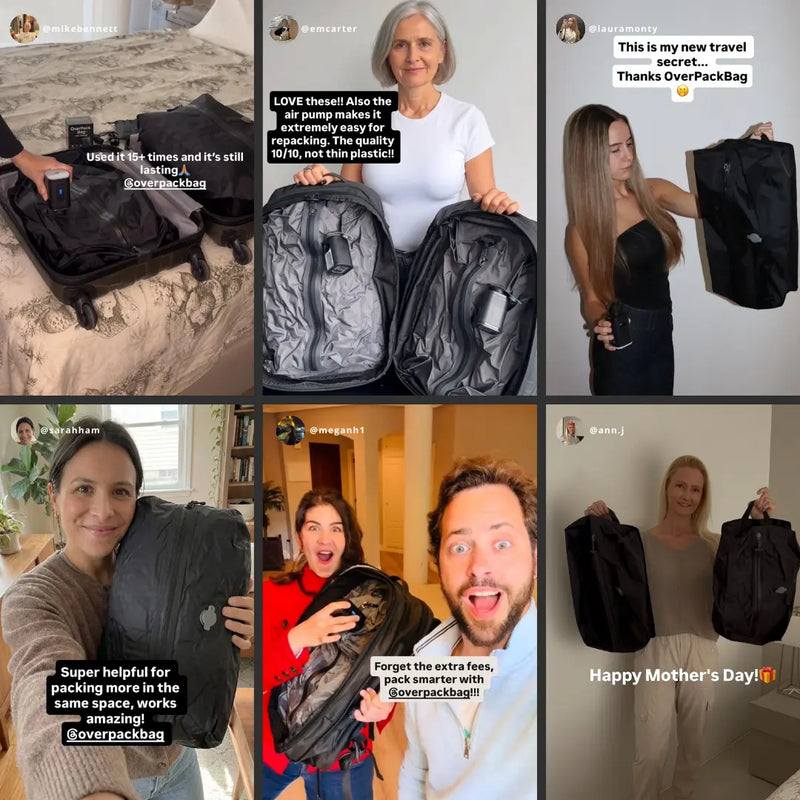 Real customers using OverPackBag